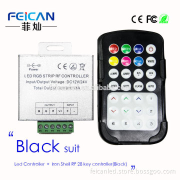 Free OEM LOGO design DC12V led rgb controller with rf remote-control for LED strip